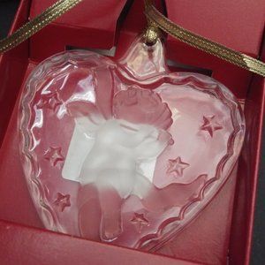 Mikasa Angel Heart Glass Ornament